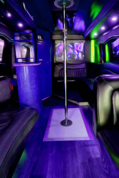 party bus rental with disco floors